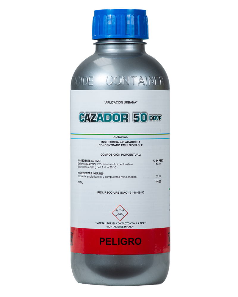Insecticida Cazador 50 DDVP (1 Lt) - Comercial Agropecuaria