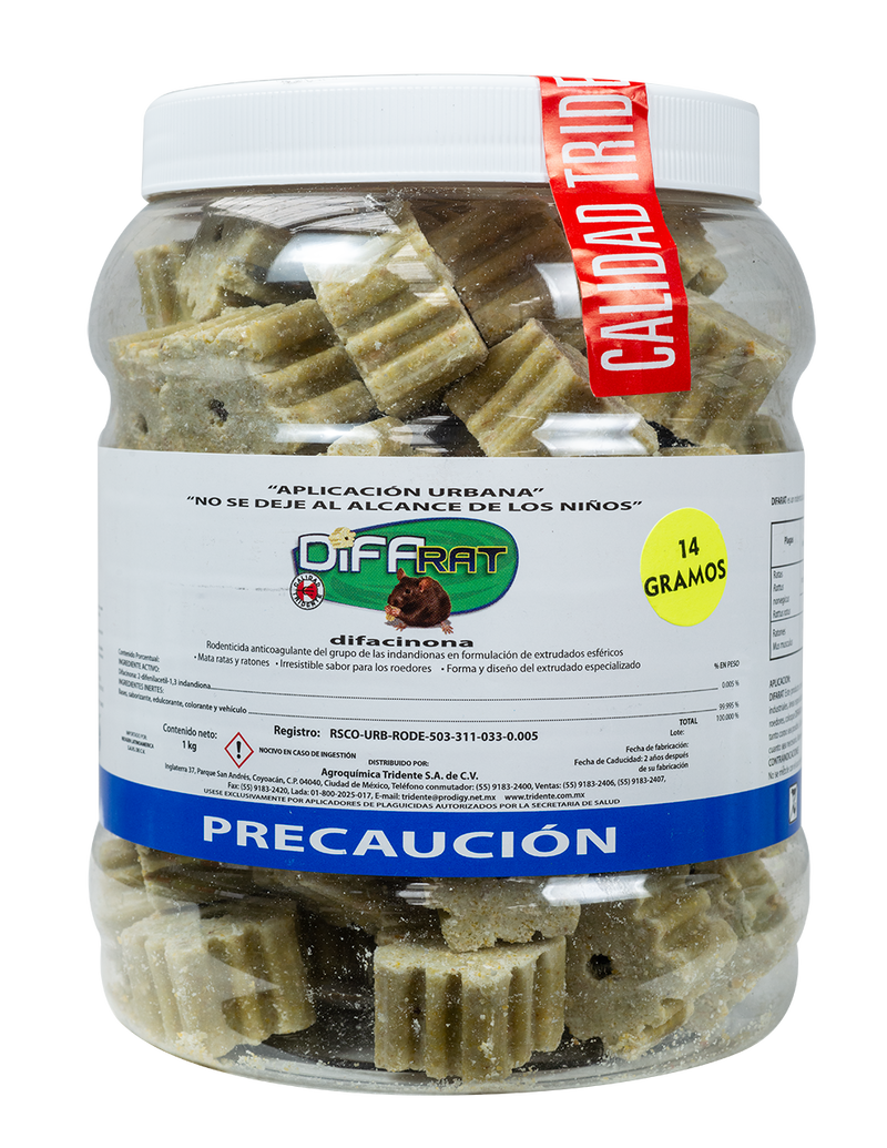 Raticida Difarat (1Kg) - Comercial Agropecuaria