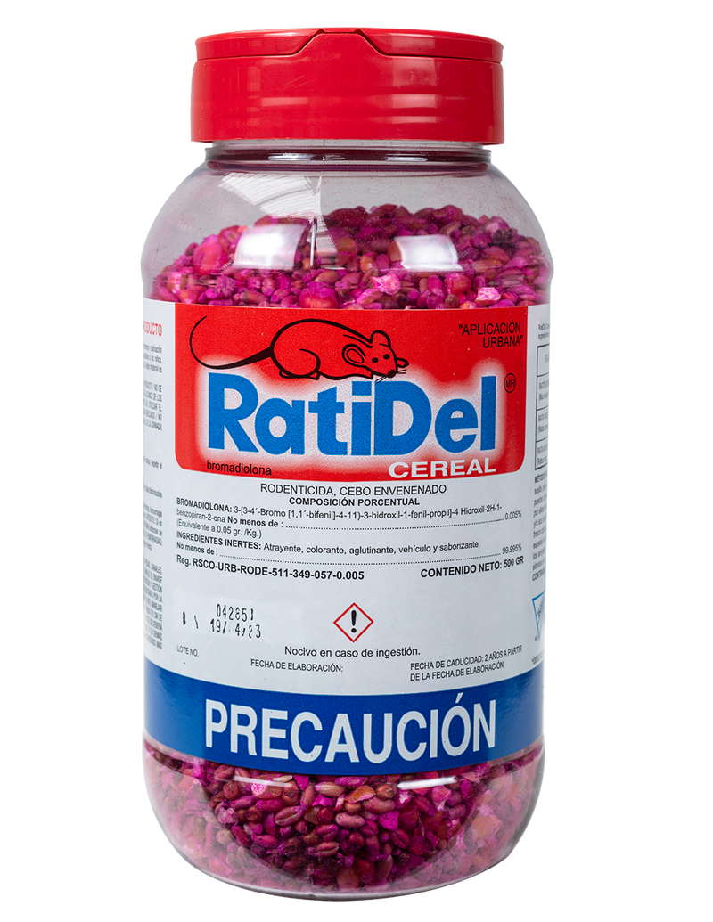 Raticida RatiDel-B Cereal (500g) - Comercial Agropecuaria