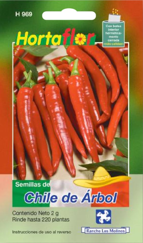 Sobre de Semilla de Chile de Árbol - Comercial Agropecuaria