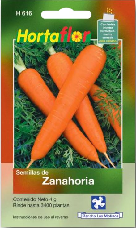 Sobre de Semilla de Zanahoria - Comercial Agropecuaria